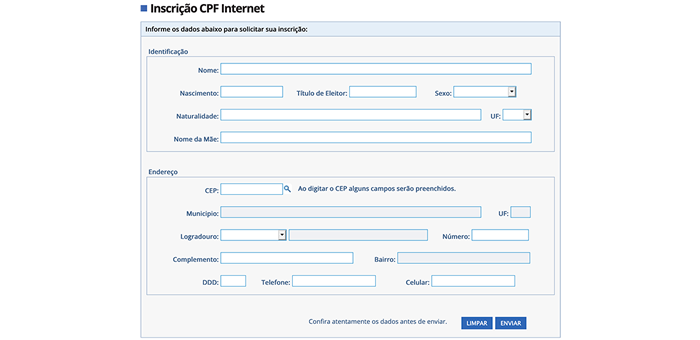 cpf inscricao on line cr sistemas e web linko comercial